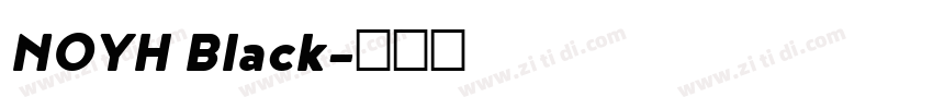 NOYH Black字体转换